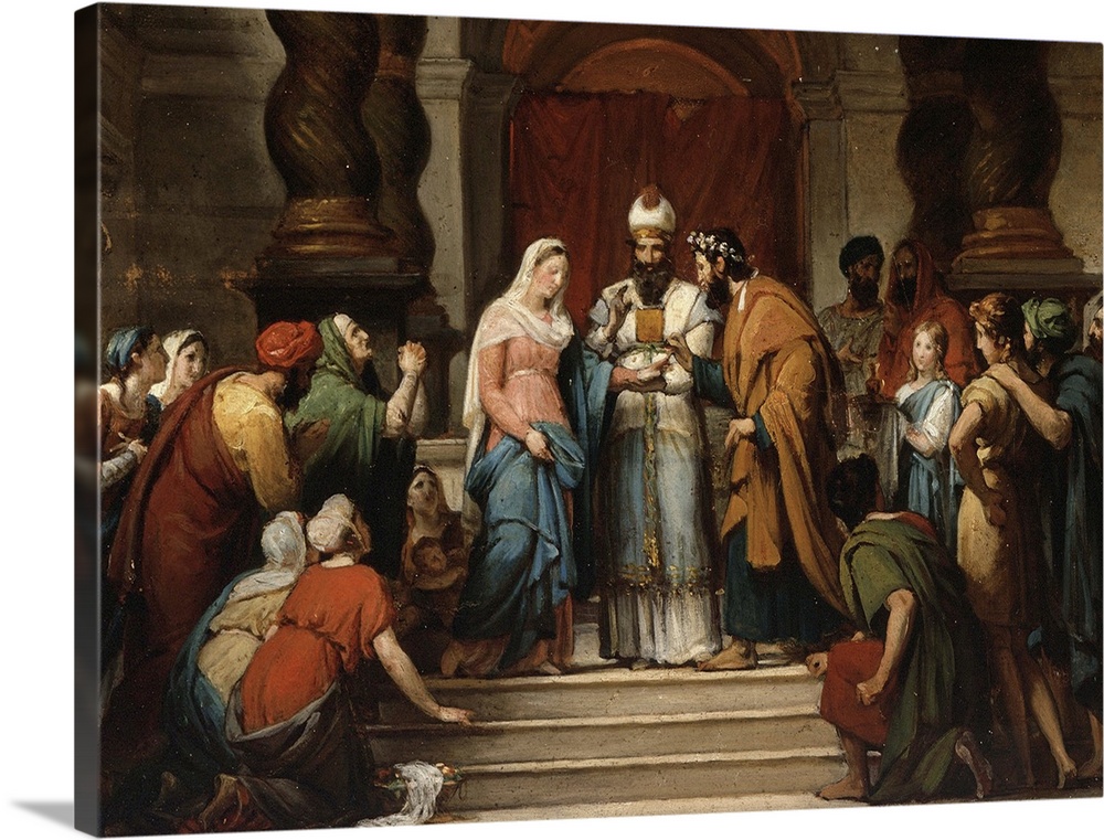 The Marriage of the Virgin, 1833, oil on canvas.  By Jerome Martin Langlois (1779-1838).