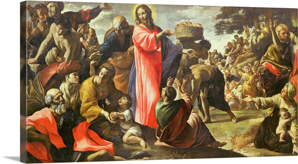 The Multiplication of the Loaves and Fishes, 16205 Wall Art, Canvas