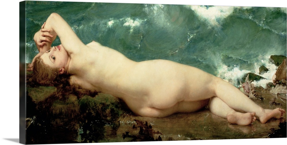 XIR61786 The Pearl and the Wave, 1862 (oil on canvas)  by Baudry, Paul (1828-86); 83x175 cm; Prado, Madrid, Spain; (add. i...