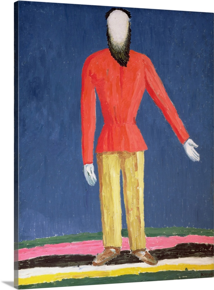 SRM89325 The Peasant, 1928-32 (oil on canvas) by Malevich, Kazimir Severinovich (1878-1935); 129x98.5 cm; State Russian Mu...