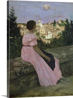 The Pink Dress, Or View Of Castelnau-Le-Lez, Herault, 1864