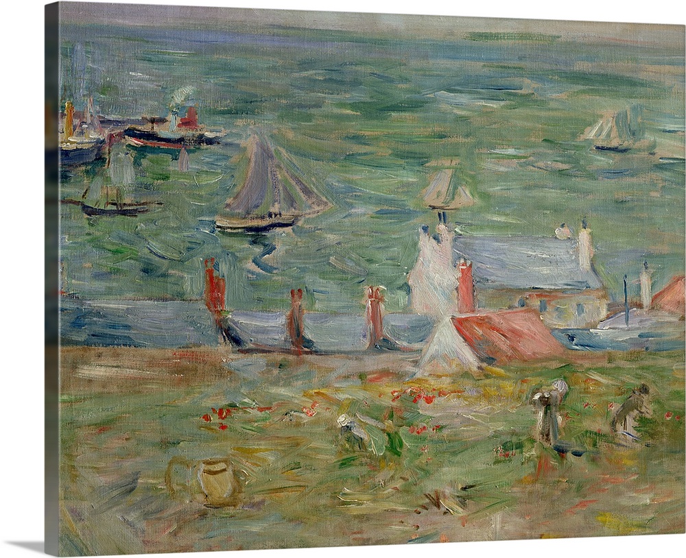 XIR179381 The Port of Gorey on Jersey, 1886 (oil on canvas); by Morisot, Berthe (1841-95); 46x55 cm; Private Collection; G...