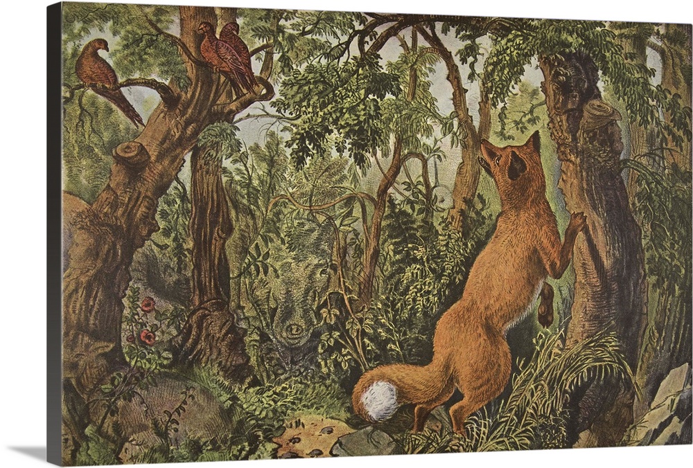 The Puzzled Fox, pub. 1872, Currier and Ives (colour litho)