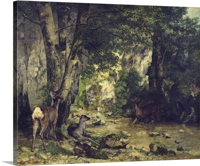 The Return Of The Deer To The Stream At Plaisir-Fontaine, 1866