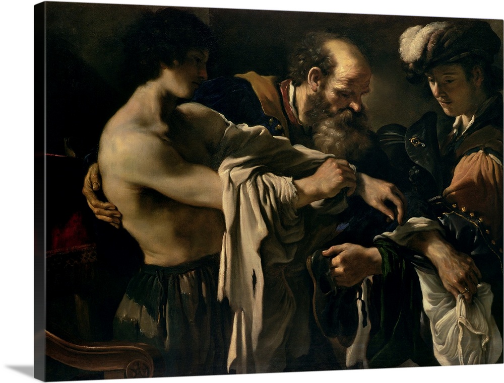 XAM70498 The Return of the Prodigal Son  by Guercino (Giovanni Francesco Barbieri) (1591-1666); oil on canvas; 108x149 cm;...