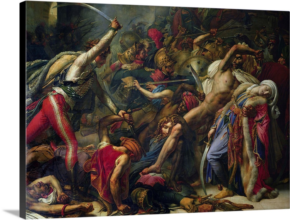 XIR229547 The Revolt at Cairo, 21st October 1798, 1810 (oil on canvas) (detail of 91913)  by Girodet de Roucy-Trioson, Ann...