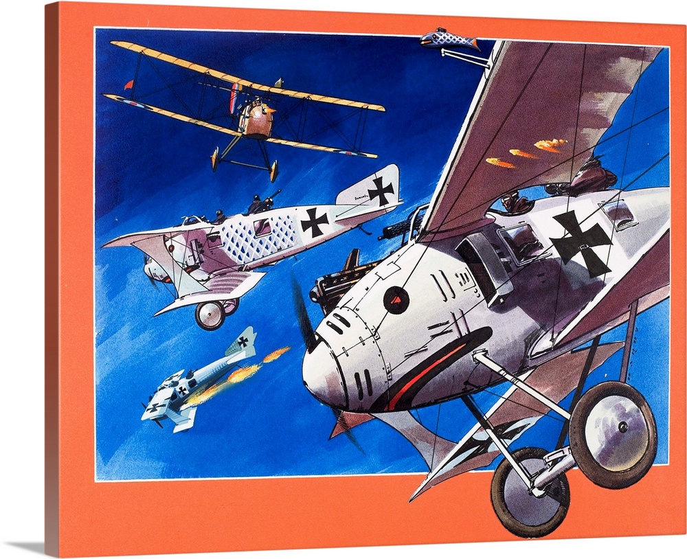 Planes from the Past: The Roland C-11. Original artwork from "Look and Learn," issue 741, 27 March 1976.