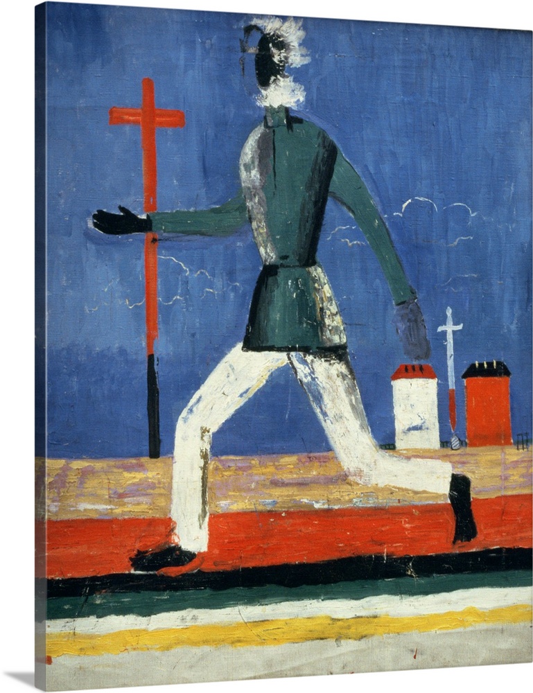 ZEN140245 The Running Man (oil on canvas) by Malevich, Kazimir Severinovich (1878-1935); Musee National d'Art Moderne, Cen...