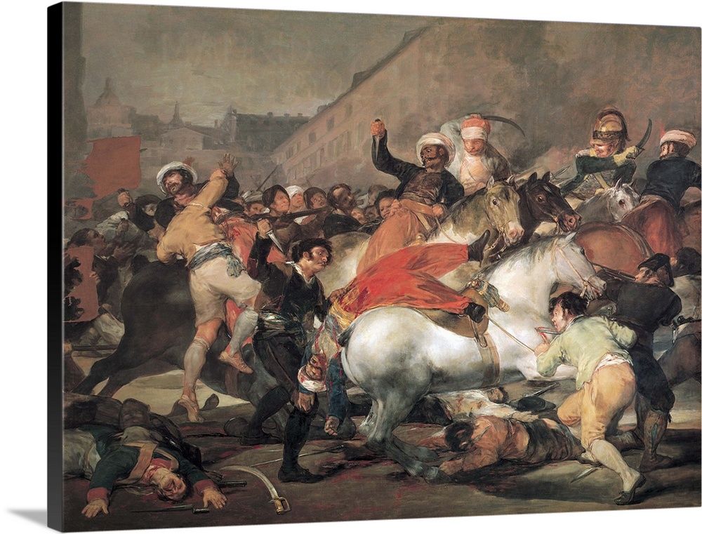 The Second of May, 1808. The Riot against the Mameluke Mercenaries, 1814 (originally oil on canvas)  by Goya y Lucientes, ...