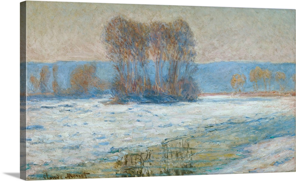 The Seine at Bennecourt, Winter