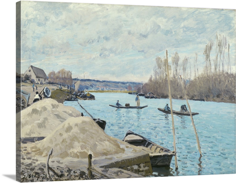 The Seine at Port-Marly, Piles of Sand, 1875, oil on canvas.