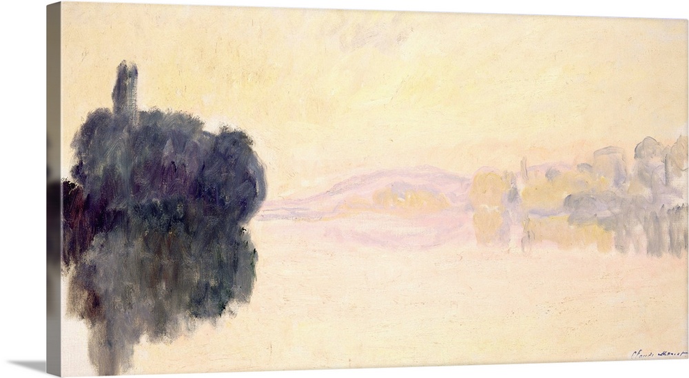 XIR347321 The Seine at Port-Villez, 1894 (oil on canvas)  by Monet, Claude (1840-1926); 52 x 92 cm; Musee Marmottan, Paris...
