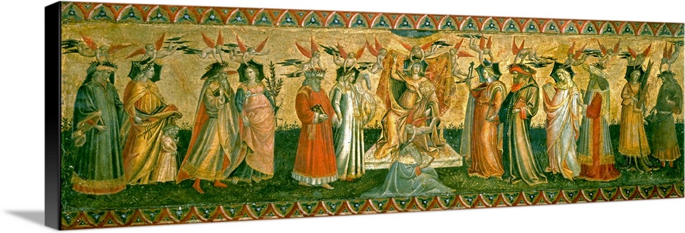 XIR38857 The Seven Liberal Arts, c.1435 (oil on panel)  by Ponte, Giovanni dal (c.1385-1437/42); 56x155 cm; Prado, Madrid,...