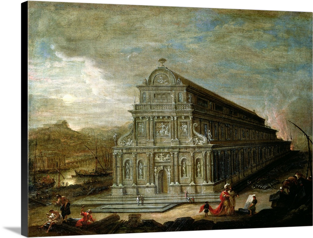 XIR28043 The Seven Wonders of the World: The Temple of of Diana at Ephesus (oil on canvas)  by Ehrenberg, Wilhelm van (163...