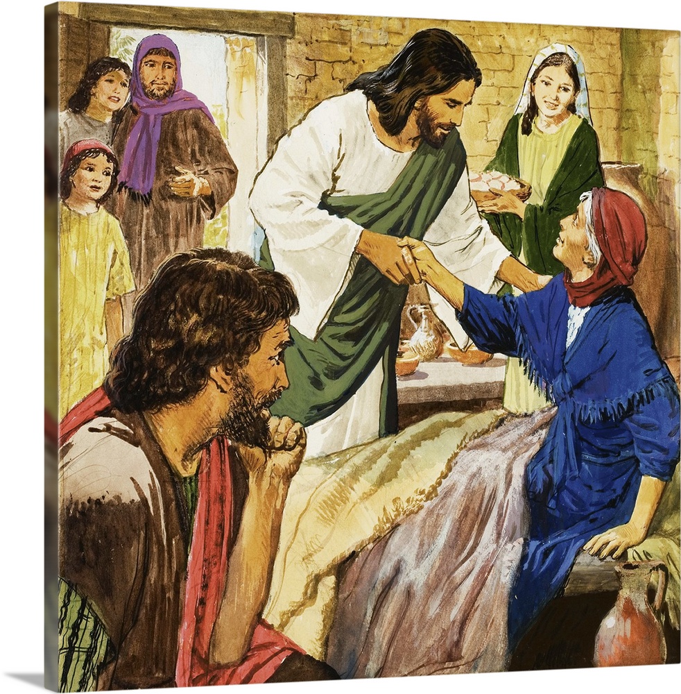 The Amazing Love of Jesus: The Sick Woman. Original artwork for illustration on p9 of Treasure issue no 242.