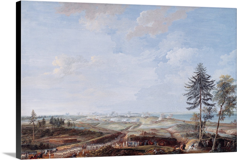 XIR86113 The Siege of Yorktown in 1781, 1784 (oil on canvas); by Blarenberghe, Louis Nicolas van (1716-94); 59x94 cm; Chat...