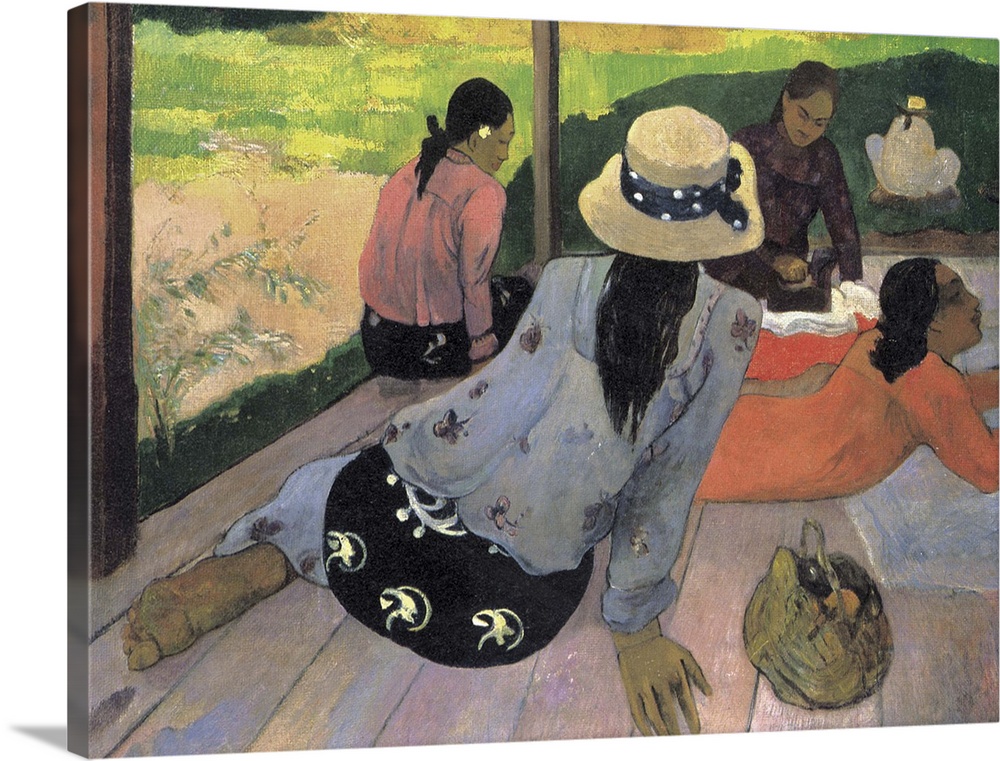 The Siesta, 1891-2, oil on canvas.  By Paul Gauguin (1848-1903).