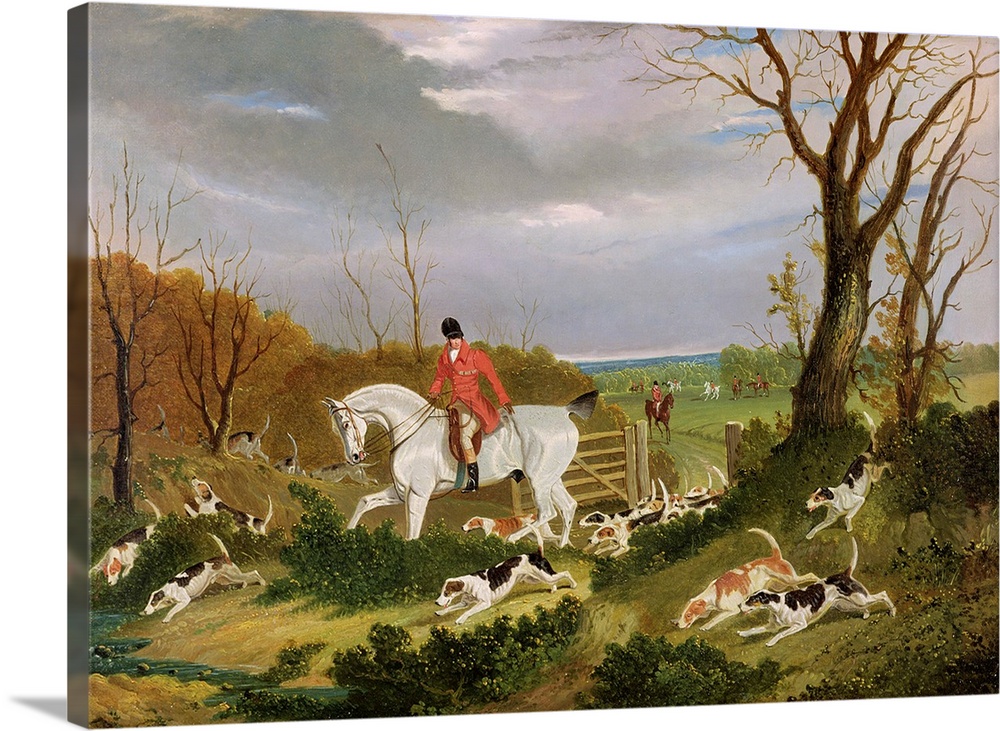 XYC158549 The Suffolk Hunt - Going to Cover near Herringswell (oil on canvas) by Herring Snr, John Frederick (1795-1865); ...