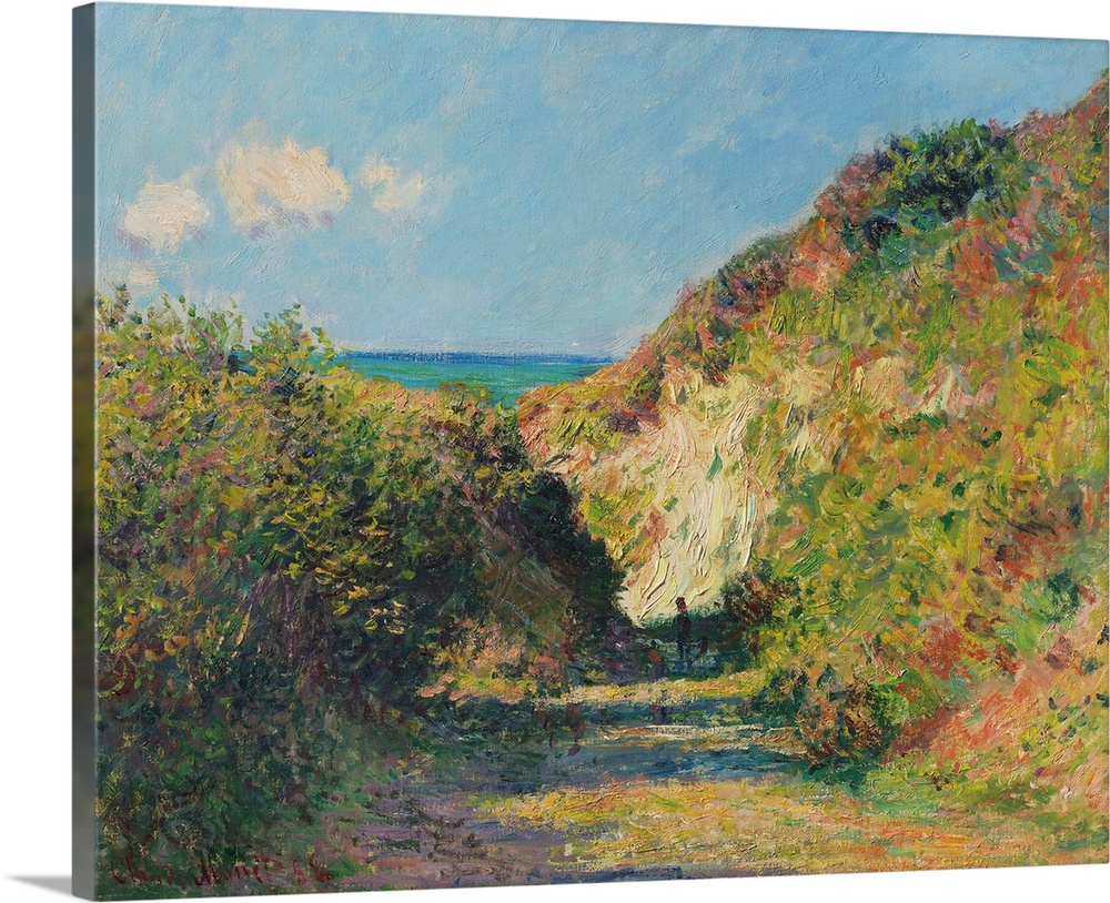 The sunken path, 1882 (originally oil on canvas) by Monet, Claude (1840-1926)
