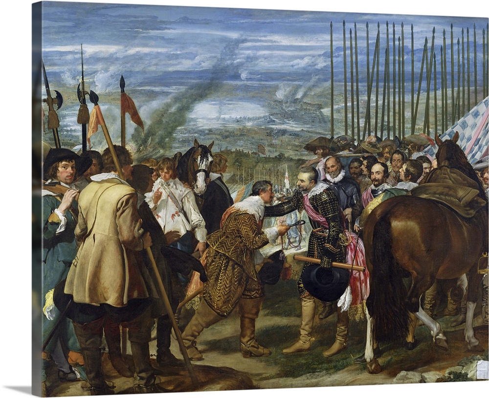 XIR30730 The Surrender of Breda, 1625, c.1635 (oil on canvas) (see also 68345)  by Velazquez, Diego Rodriguez de Silva y (...