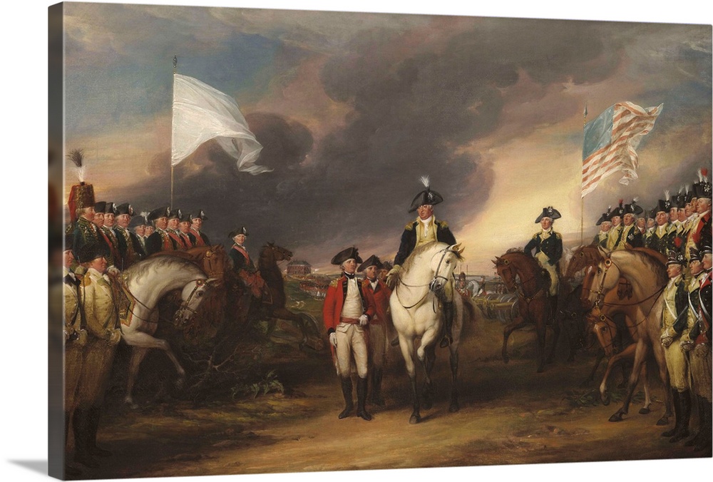 of　Canvas　Framed　The　Wall　Big　Cornwallis　Great　1781,　Lord　Yorktown,　October　Wall　Canvas　19,　Peels　1787-c.1828　Prints,　Art,　Prints,　Surrender　at