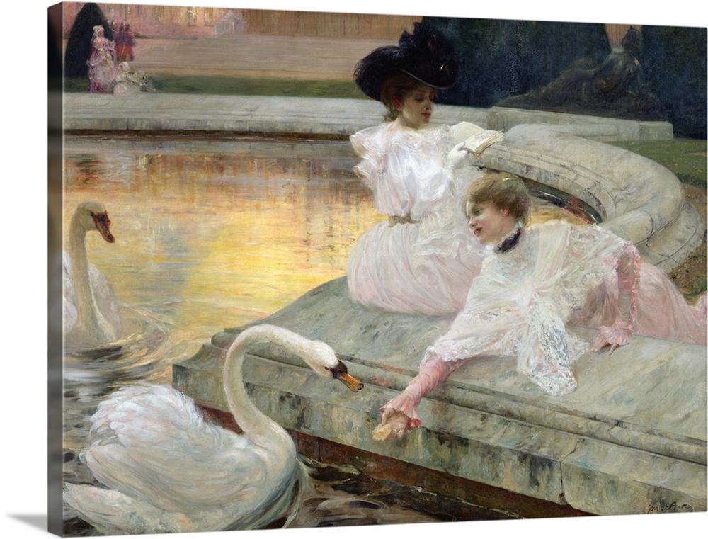 XIR26198 The Swans, 1900 (oil on canvas)  by Avy, Joseph Marius (1871-1939); Musee d'Art et d'Industrie, Roubaix, France; ...