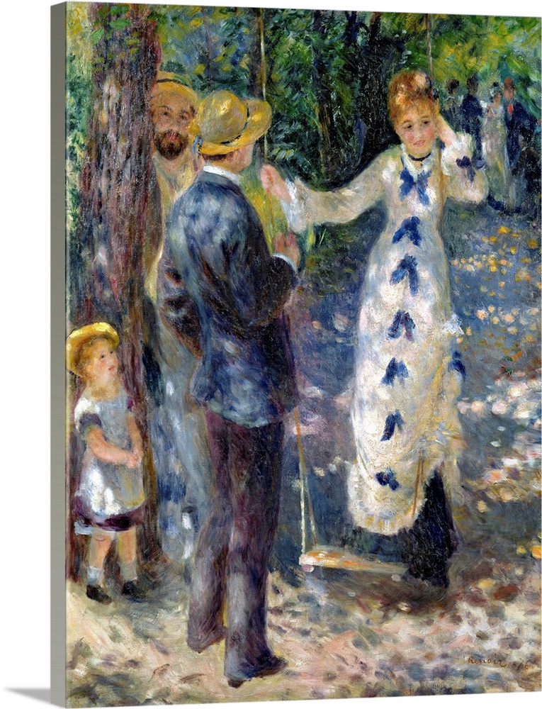 XIR19815 The Swing, 1876 (oil on canvas)  by Renoir, Pierre Auguste (1841-1919); 92x73 cm; Musee d'Orsay, Paris, France; (...
