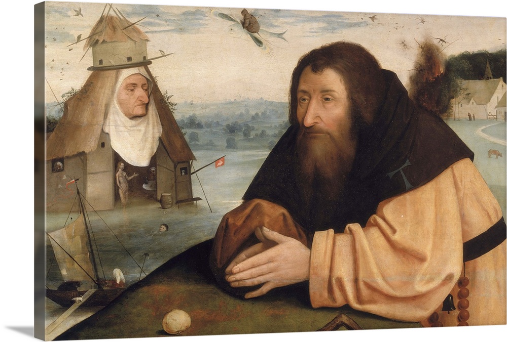 XIR3428 The Temptation of St. Anthony (oil on panel)  by Bosch, Hieronymus (c.1450-1516); 70x115 cm; Prado, Madrid, Spain;...