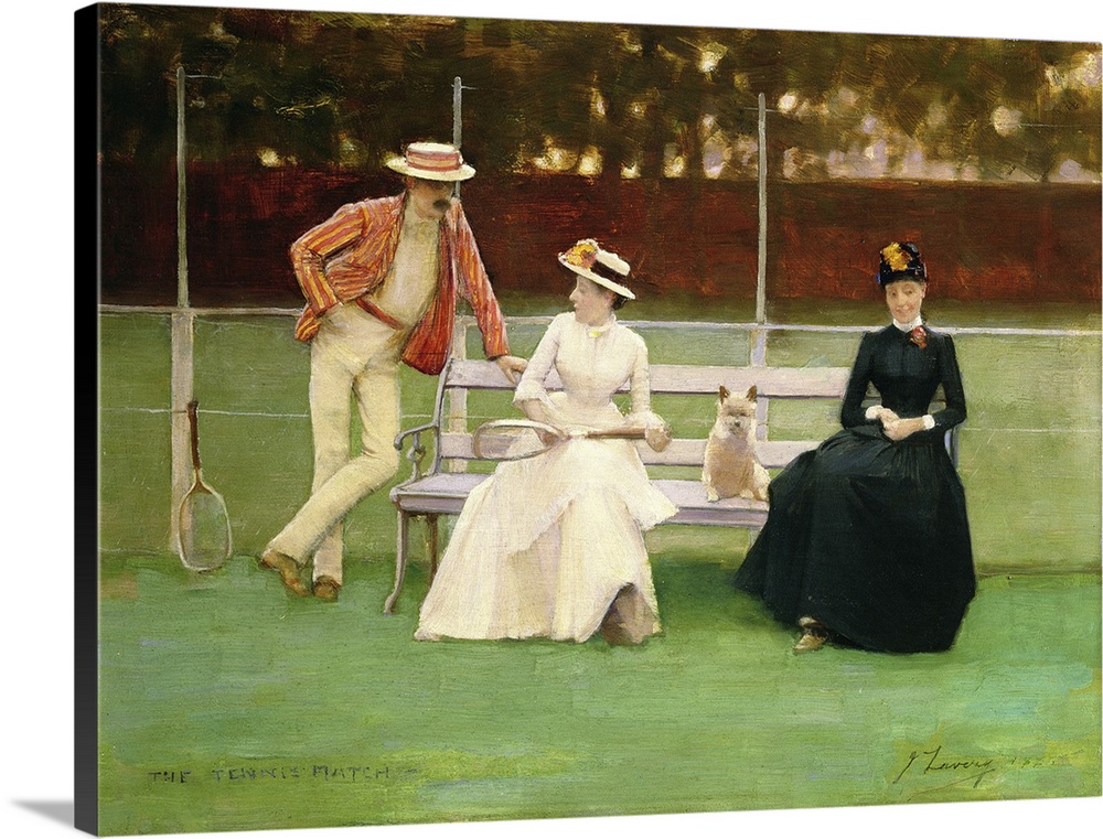The Tennis Match (Originally oil on canvas)