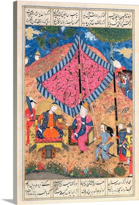 The Tent of the Persian Army, illustration from the Shahnama