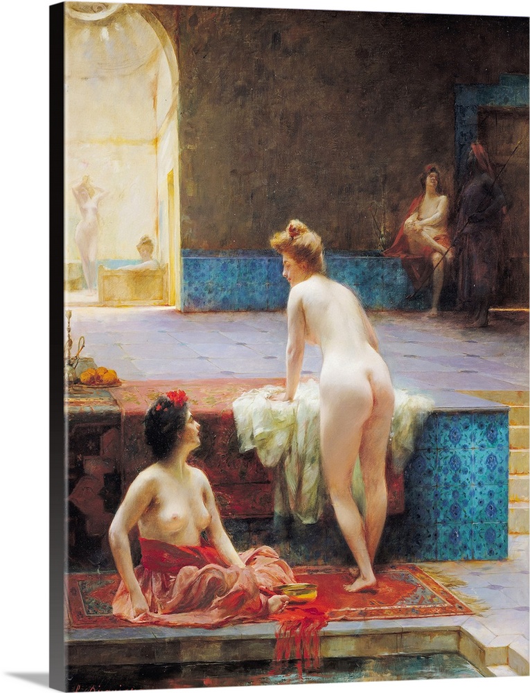 XBX26287 The Turkish Bath, 1896 (oil on canvas); by Diranian, Serkis (1854-1918); Musee d'Art et d'Industrie, Roubaix, Fra...