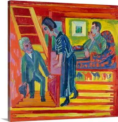 The Visit - Couple And Newcomer, 1922