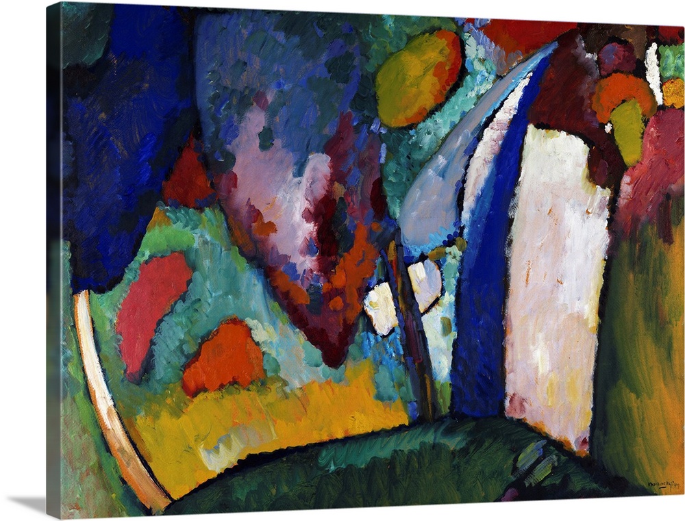 The Waterfall, 1909 (originally oil on pasteboard) by Kandinsky, Wassily (1866-1944)