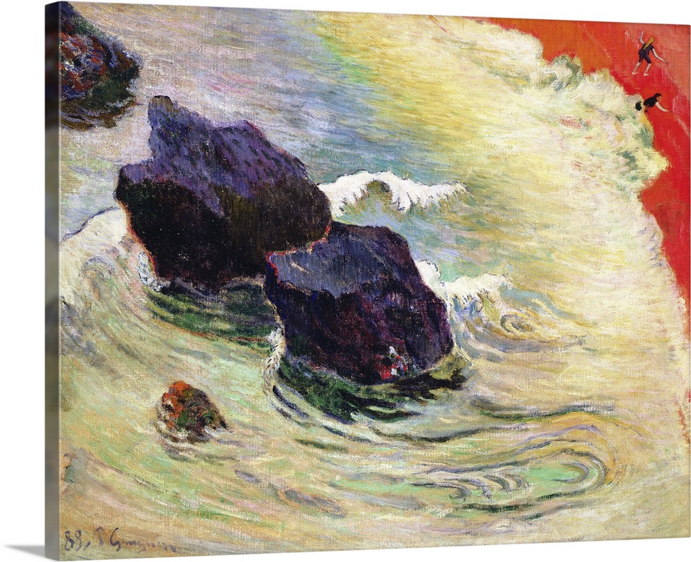 The Wave, 1888, oil on canvas.  By Paul Gauguin (1848-1903).