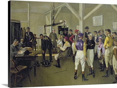 The Weighing-In Room, Hurst Park, 1924