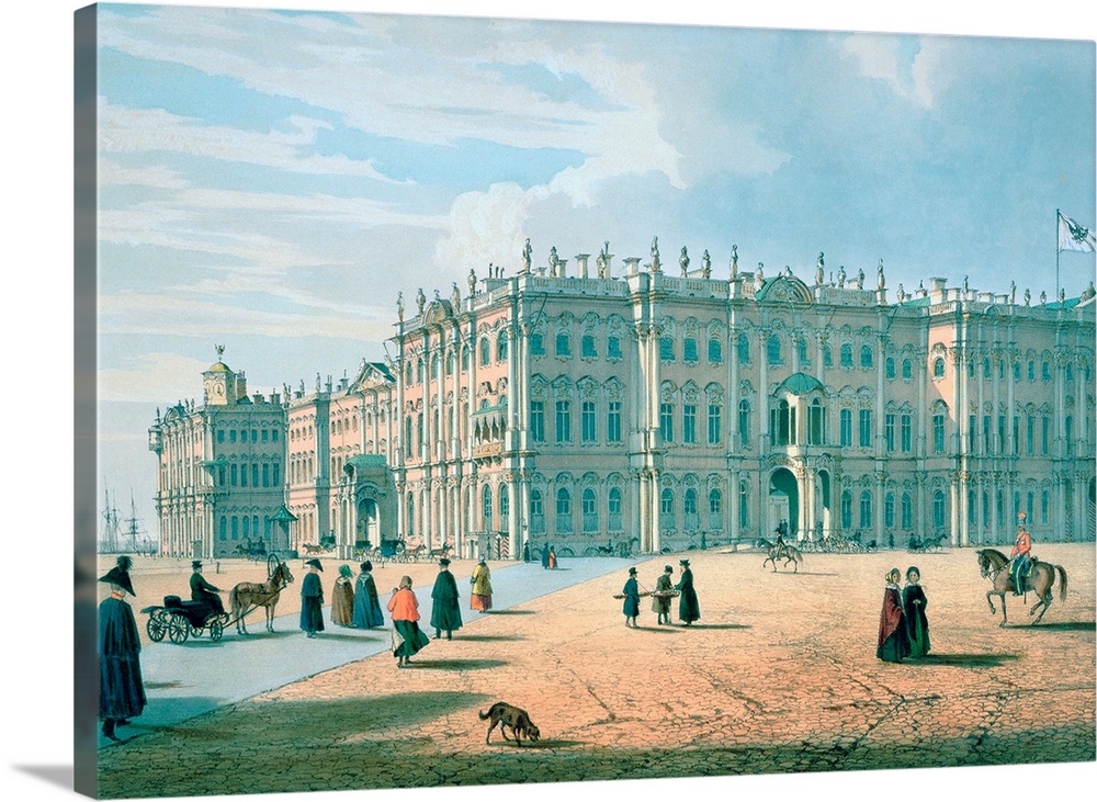 The Winter Palace as seen from Palace Passage, St. Petersburg, c.1840 Wall  Art, Canvas Prints, Framed Prints, Wall Peels