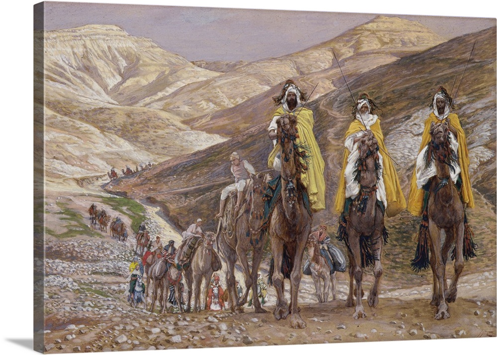 TBM152094 The Wise Men Journeying to Bethlehem, illustration for 'The Life of Christ', c.1886-94 (gouache on paperboard) b...