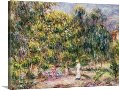 The woman in white in the garden of Les Colettes, 1915