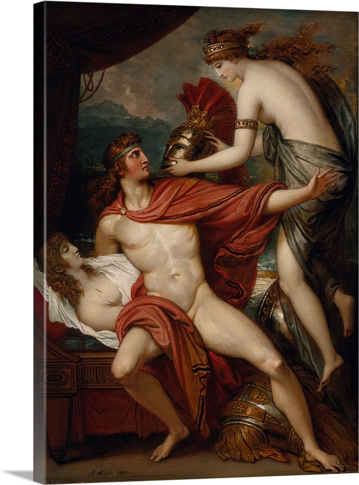 Thetis Bringing the Armor to Achilles, 1804, oil on canvas.  By Benjamin West (1738-1820).