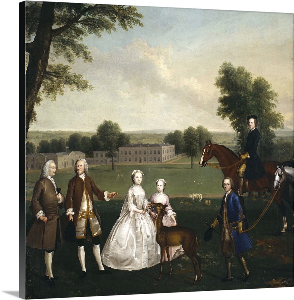 Thomas Lister and Family at Gisburne Park, 1740-41, oil on canvas.