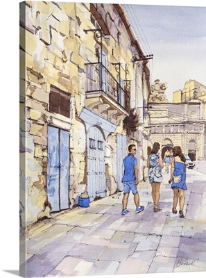 Threesome In Blue, Valletta, Malta, 2024