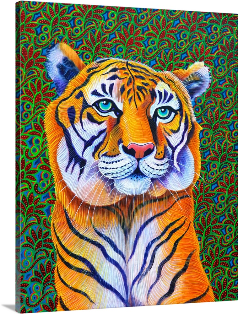 Tiger, 2018, (originally oil on canvas) by Tattersfield, Jane
