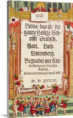 Title Page From The Luther Bible, C.1530