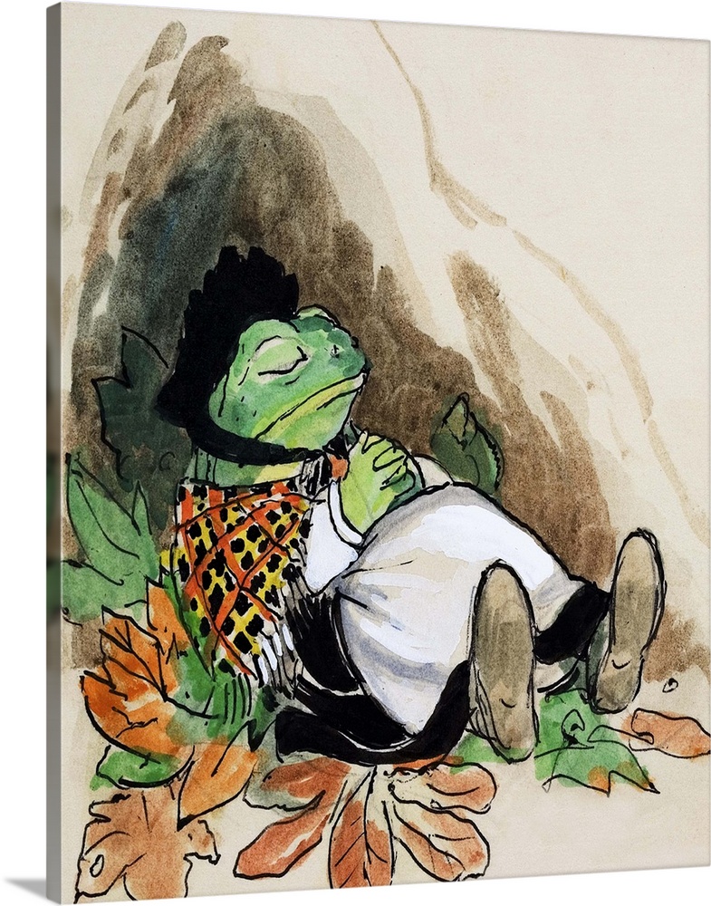 Artwork from "The Wind in the Willows." Original artwork for "Treasure" magazine.