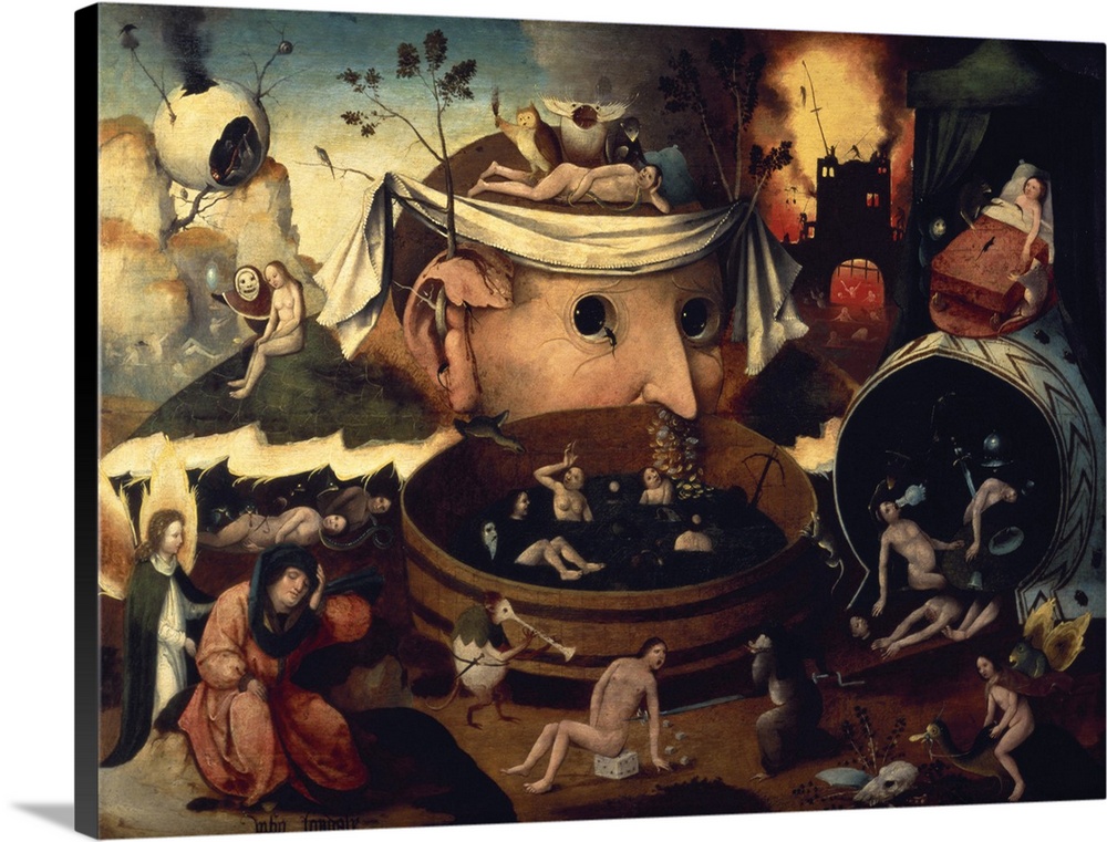 XJL61761 Tondal's Vision (oil on panel); by Bosch, Hieronymus (c.1450-1516); Museo Lazaro Galdiano, Madrid, Spain; Netherl...