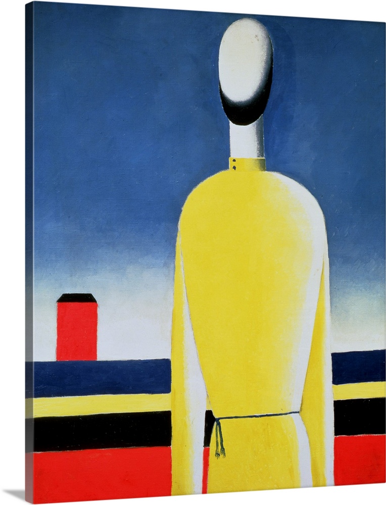 SRM69906 Torso in a Yellow Shirt, 1928-32 (oil on canvas) by Malevich, Kazimir Severinovich (1878-1935); 98.5x78.5 cm; Sta...