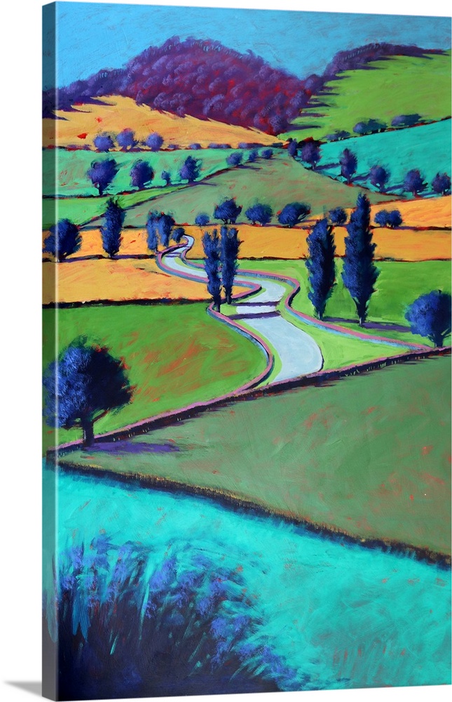 Towards Ledbury, 2024. (Originally acrylic on board.)