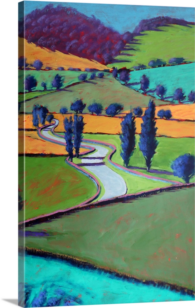 Towards Ledbury, 2024. (Originally acrylic on board.)