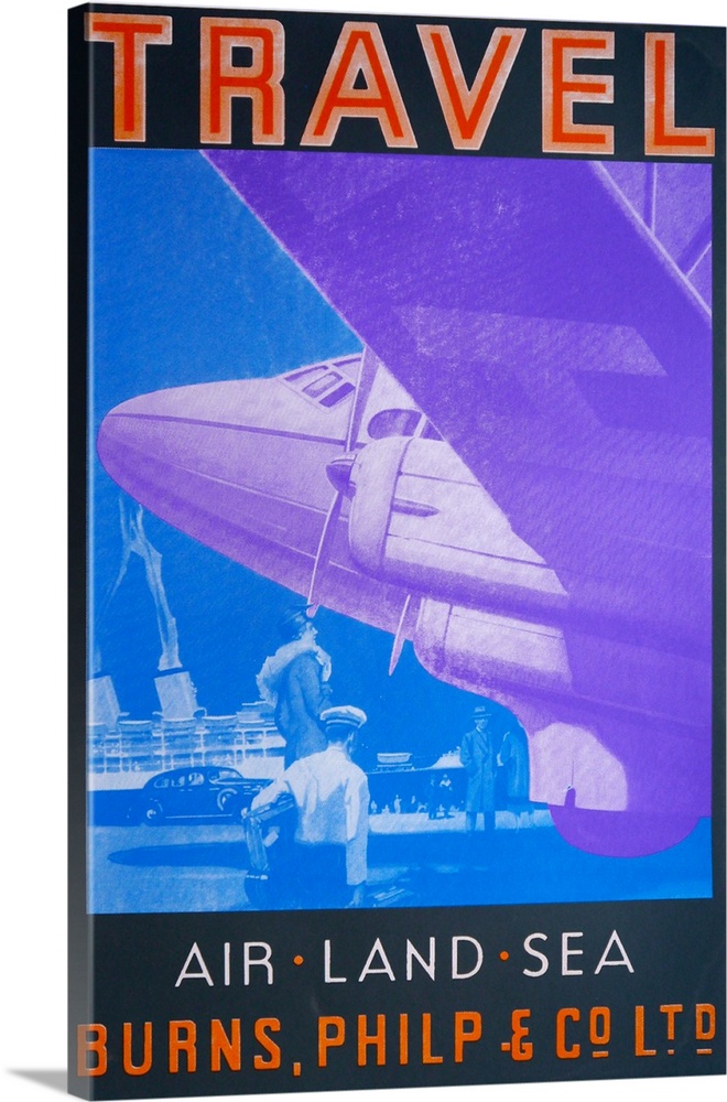 Contemporary artwork of a travel poster for Air Travel.