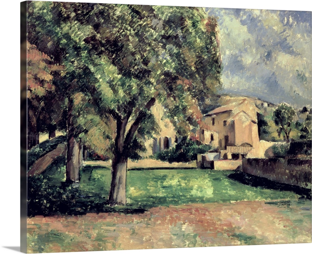 BAL194492 Trees in a Park, Jas de Bouffan, 1885-87 (oil on canvas)  by Cezanne, Paul (1839-1906); 72x91 cm; Pushkin Museum...